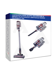ASPIRAPOLVERE scopa Ricaricabile senza filo e sacco...