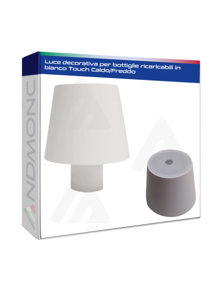 Lampada da Tavolo LED Luce decorativa per bottiglie ricaricabili in bianco Touch Caldo/Freddo