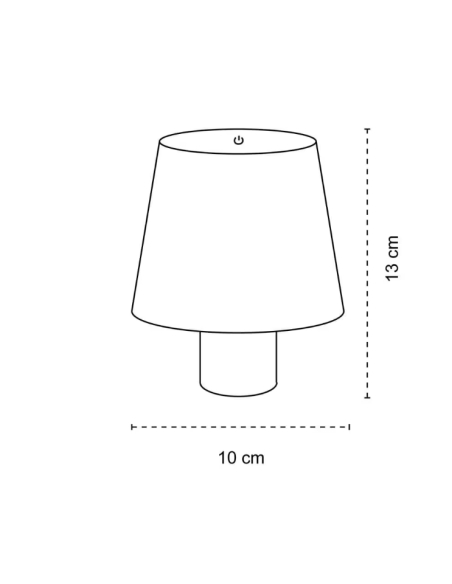 Lampada da Tavolo LED Luce decorativa per bottiglie ricaricabili in bianco Touch Caldo/Freddo