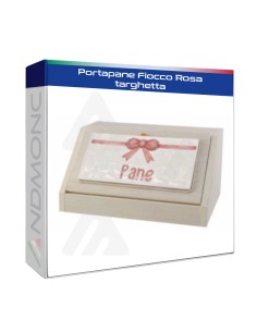 Portapane Fiocco Rosa targhetta