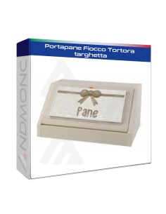 Portapane Fiocco Tortora targhetta