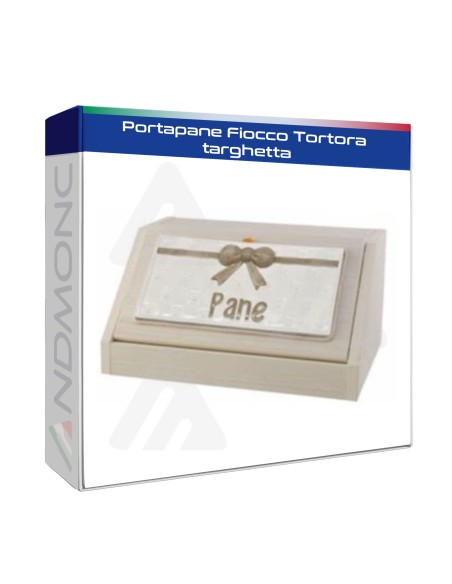 Portapane Fiocco Tortora targhetta