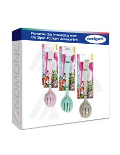 Posate da Insalata set da 2pz. Colori Assortiti