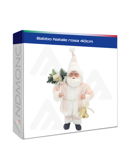 Babbo Natale rosa 40cm