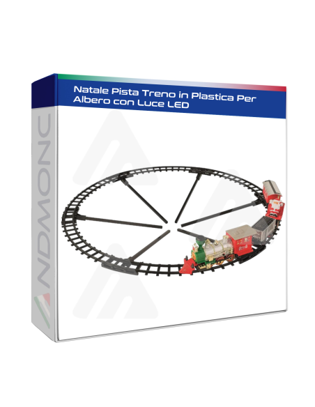 Natale Pista Treno in Plastica Per Albero con Luce LED