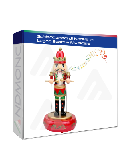 Schiaccianoci di Natale in Legno,Scatola Musicale