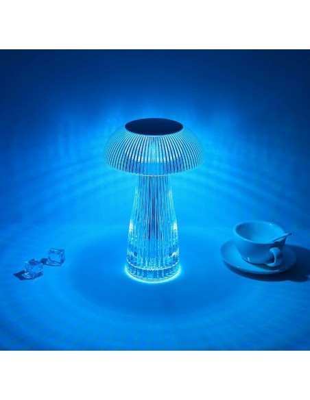Lampada da tavolo a LED in cristallo RGB Multicolore Touch con Telecomando