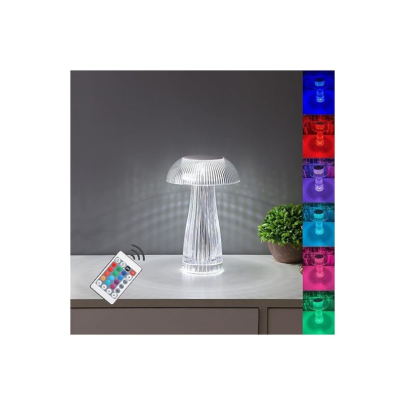 Lampada da tavolo a LED in cristallo RGB...