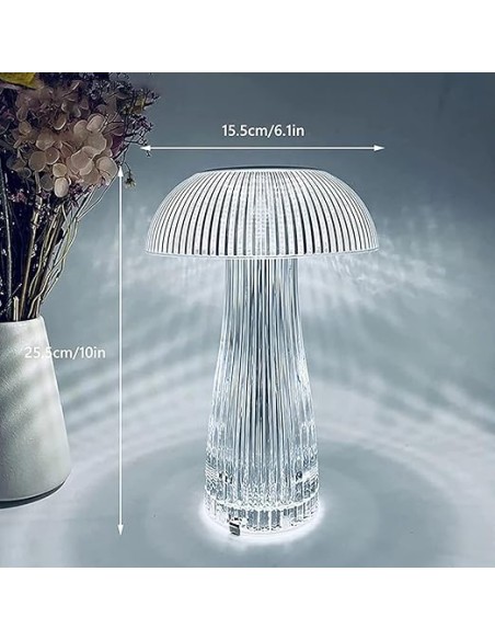 Lampada da tavolo a LED in cristallo RGB Multicolore Touch con Telecomando