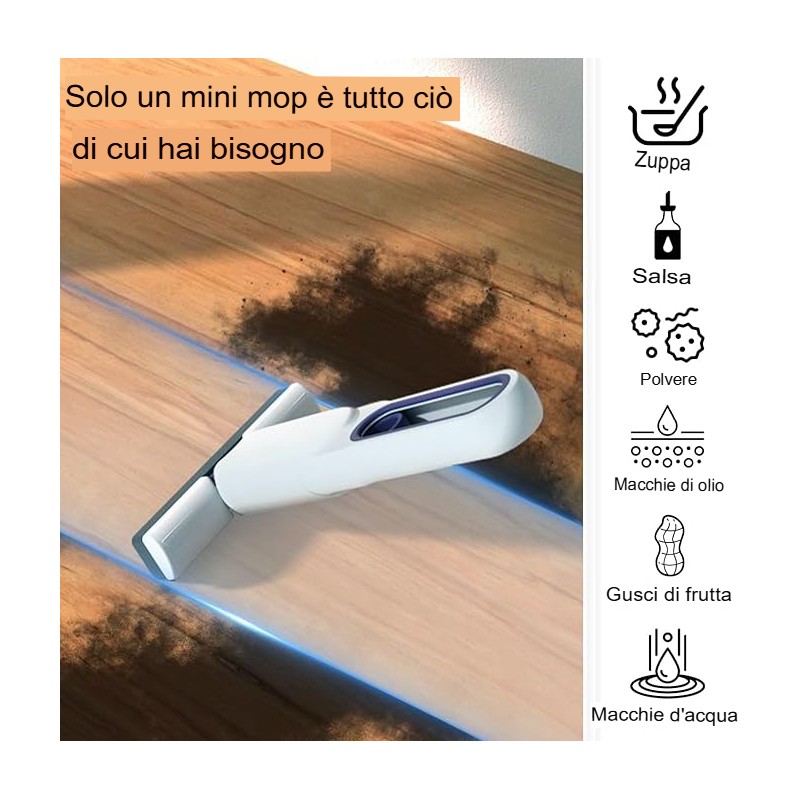 Mini MOP Mocio tira acqua Portatile per Auto...