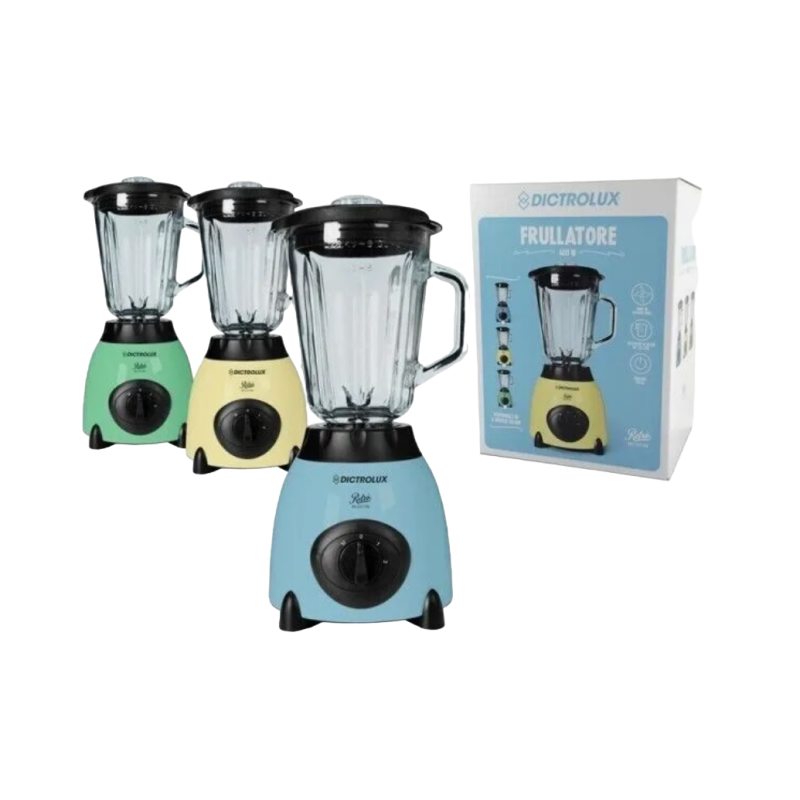 Frullatore Elettrico Professionale 400W Retrò...