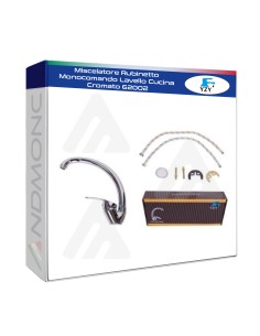 Miscelatore Rubinetto Monocomando Lavello Cucina Cromato...