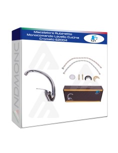 Miscelatore Rubinetto Monocomando Lavello Cucina Cromato...