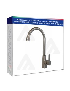 Miscelatore rubinetto monocomando satinato lavello cucina...