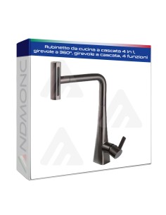 Rubinetto da cucina a cascata 4 in 1, girevole a 360°,...