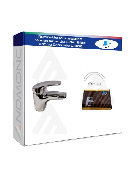 Rubinetto Miscelatore Monocomando Bidet Bidè Bagno Cromato 61006