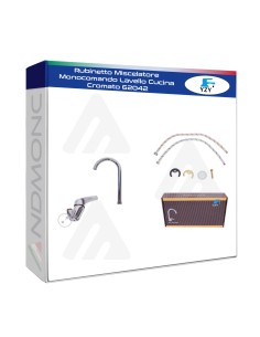 Rubinetto Miscelatore Monocomando Lavello Cucina Cromato...