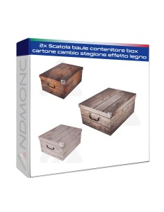 2x Scatola baule contenitore box cartone cambio stagione...