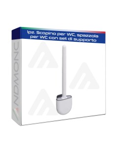 1pz. Scopino per WC, spazzola per WC  con set di supporto