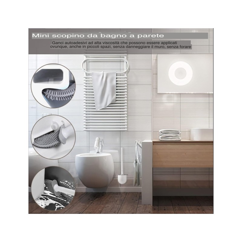 1pz. Scopino per WC, spazzola per WC  con set...