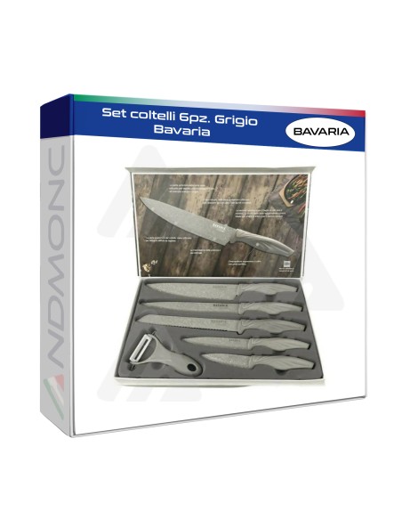Set coltelli 6pz. Grigio Bavaria
