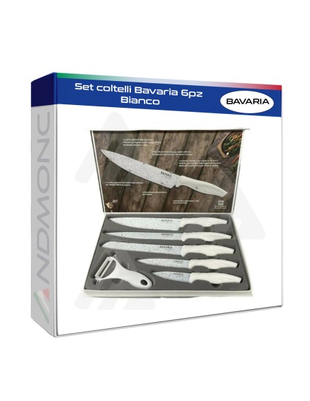 Set coltelli Bavaria 6pz Bianco