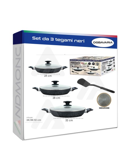 Set da 3 tegami DGBAVARIA neri