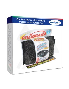 2x Spugna abrasiva INOX antiruggine