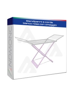 Stendipanni a corde bianco rosa con omaggio