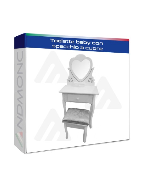 Toelette baby con specchio a cuore