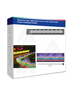 Recinto per giardino con luci colorate impermeabile 2.8m