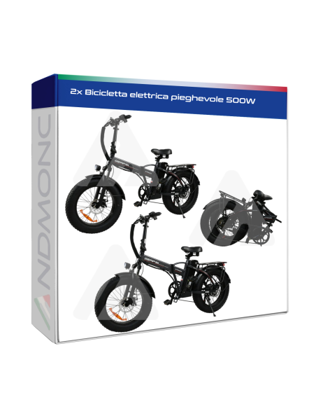 2x Bicicletta elettrica pieghevole 500W