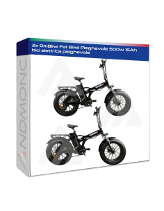 2x OmBike Fat Bike Pieghevole 500w 16Ah bici elettrica...