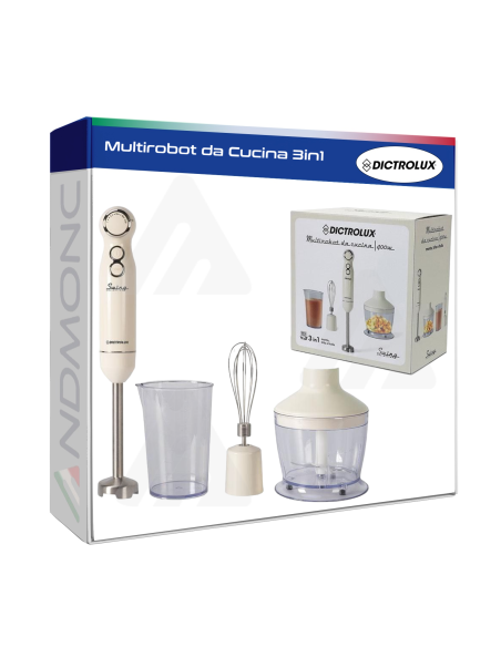 Muti robot da Cucina 3in1 Frullatore 400W monta,trita e frulla