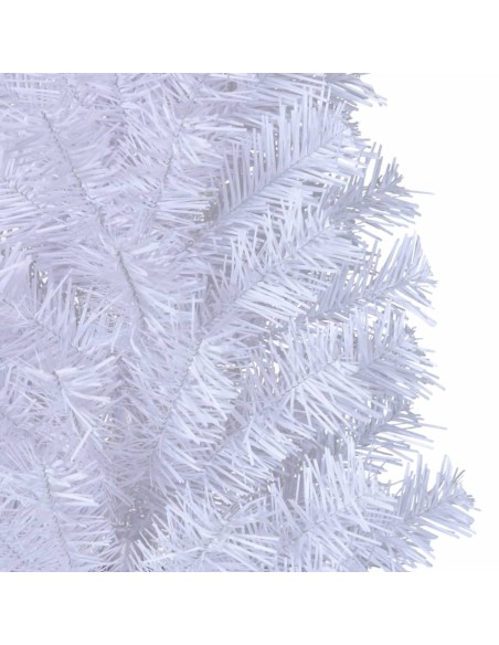Albero di Natale Artificiale con Rami Spessi Bianco 180 cm PVC