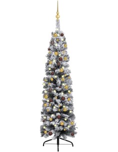 Albero di Natale artificiale, sottile Innevato 210cm 2