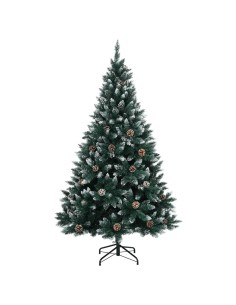 Albero di Natale Artificiale con pigne e punte innevate... 2