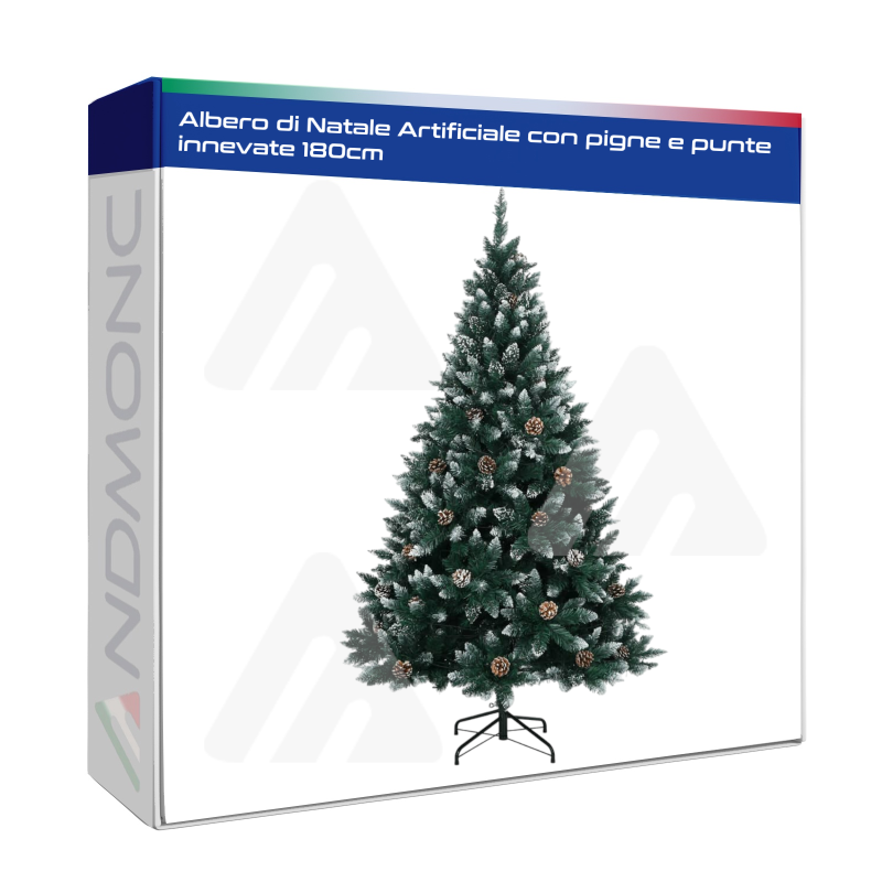Albero di Natale Artificiale con pigne e punte...