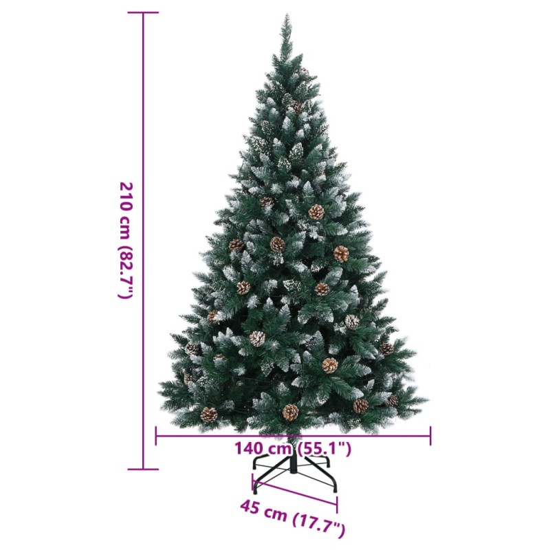 Albero di Natale Artificiale con pigne e punte...