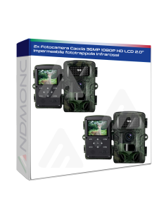 2x Fotocamera Caccia 36MP 1080P HD LCD 2.0" Impermeabile...