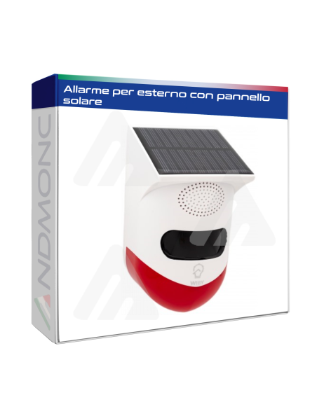 Allarme per esterno con pannello solare