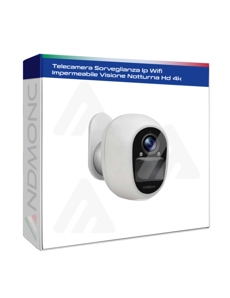 Telecamera Sorveglianza Ip Wifi Impermeabile Visione Notturna Hd 4k