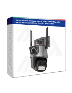 Telecamera di sicurezza WiFi con doppia lente...