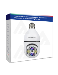 Telecamera Lampadina Wifi 10X Zoom Videocamera di...