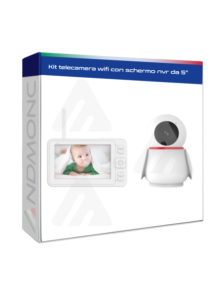 Kit telecamera wifi con schermo nvr da 5"