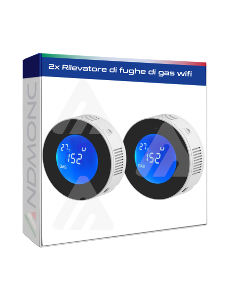 2x Rilevatore di fughe di gas wifi