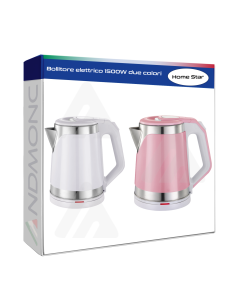 Bollitore elettrico 1500W due colori 2.3 litri