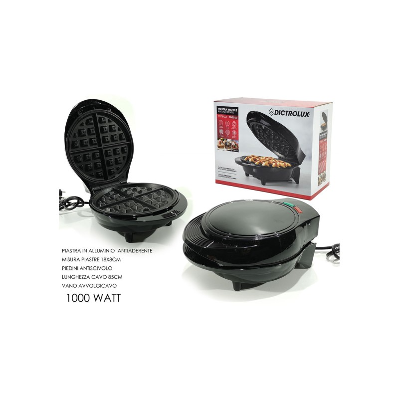 Piastra elettrica per Waffle potenza 1000 W