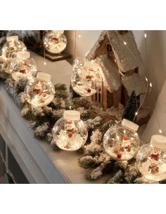 Catena di Luci Luminosa di Natale Babbo Natale Palla 3M 2