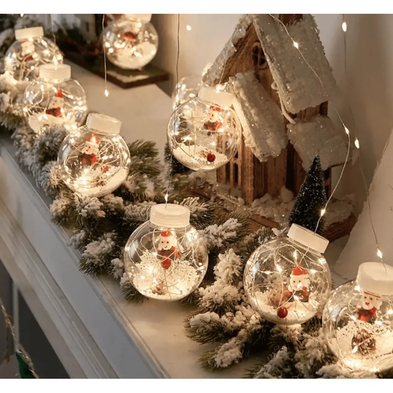 Catena di Luci Luminosa di Natale Babbo Natale...